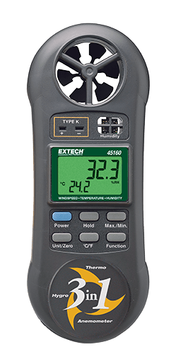 Extech 45160 3-in-1 Humidity, Temperature and Airflow meter