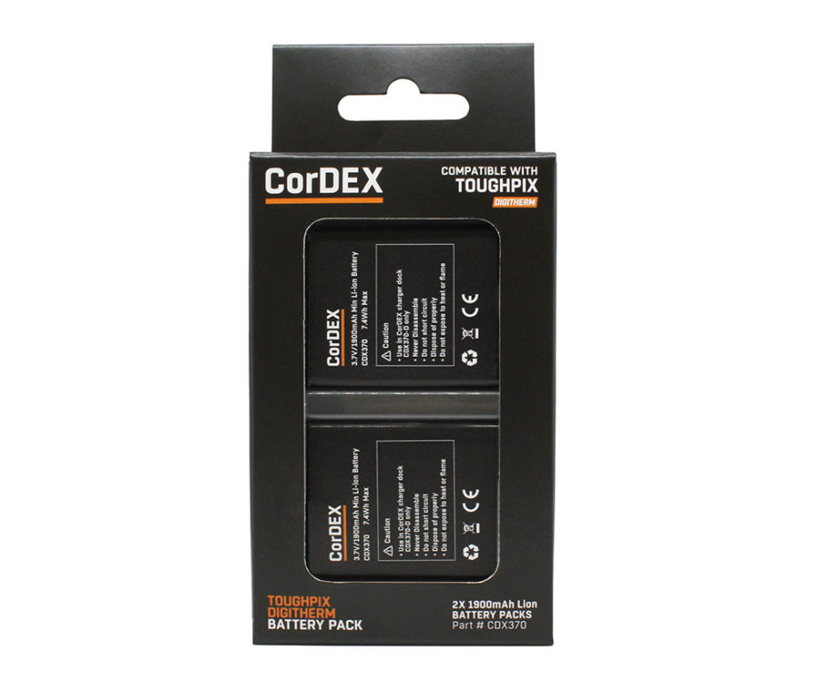Cordex TOUGHPIX DIGITHERM Rechargeable Battery Twin Pack