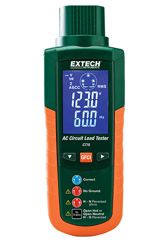 Extech CT70 GFCI and AC Circuit Analyzer