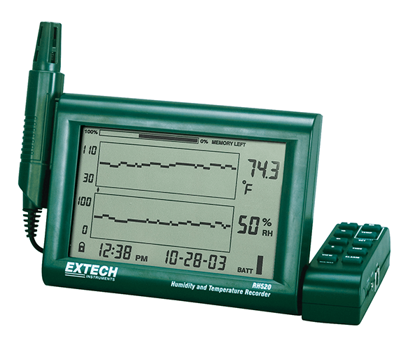 Extech RH520A-240 Humidity+Temperature Chart Recorder with Detachable Probe (240V)
