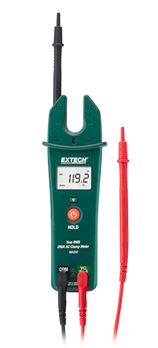 Extech MA260 True RMS 200A AC Open Jaw Clamp Meter